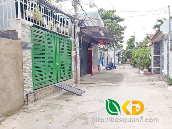 Bán nhà 1 lầu 2 mặt tiền hẻm xe hơi 487 Huỳnh Tấn Phát quận 7 (hẻm thông).